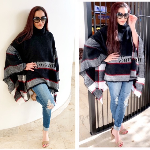 Sweaters - Last 1 🌟New Cozy Chic Plaid Knit Poncho